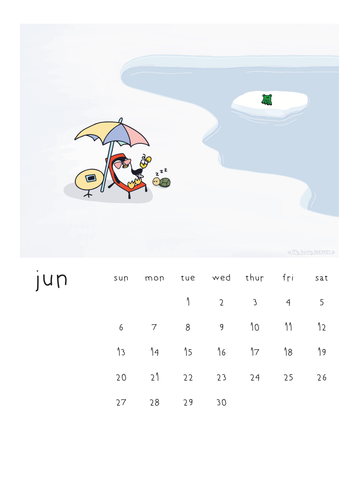 Pre-Order 2027 Penguin Story Desk Calendar | Illustrated by Mommy and Daughter