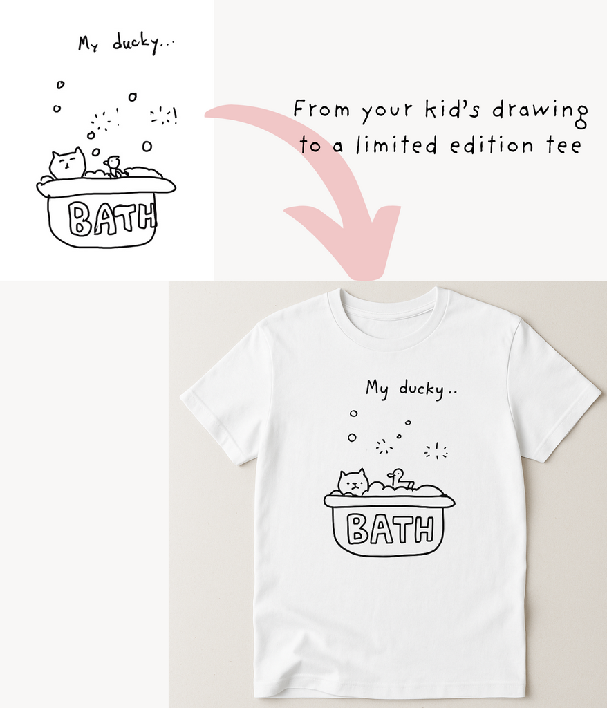 Custom Kids’ Drawing T-shirt — Turn Your Child’s Art into Limited Edition Tee