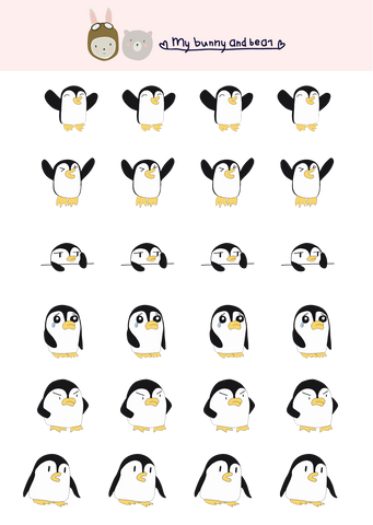 Pre-Order 2027 Penguin Story Desk Calendar | Illustrated by Mommy and Daughter