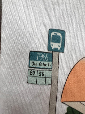 Singapore Souvenir T-shirt -- Otters at Bus Stop