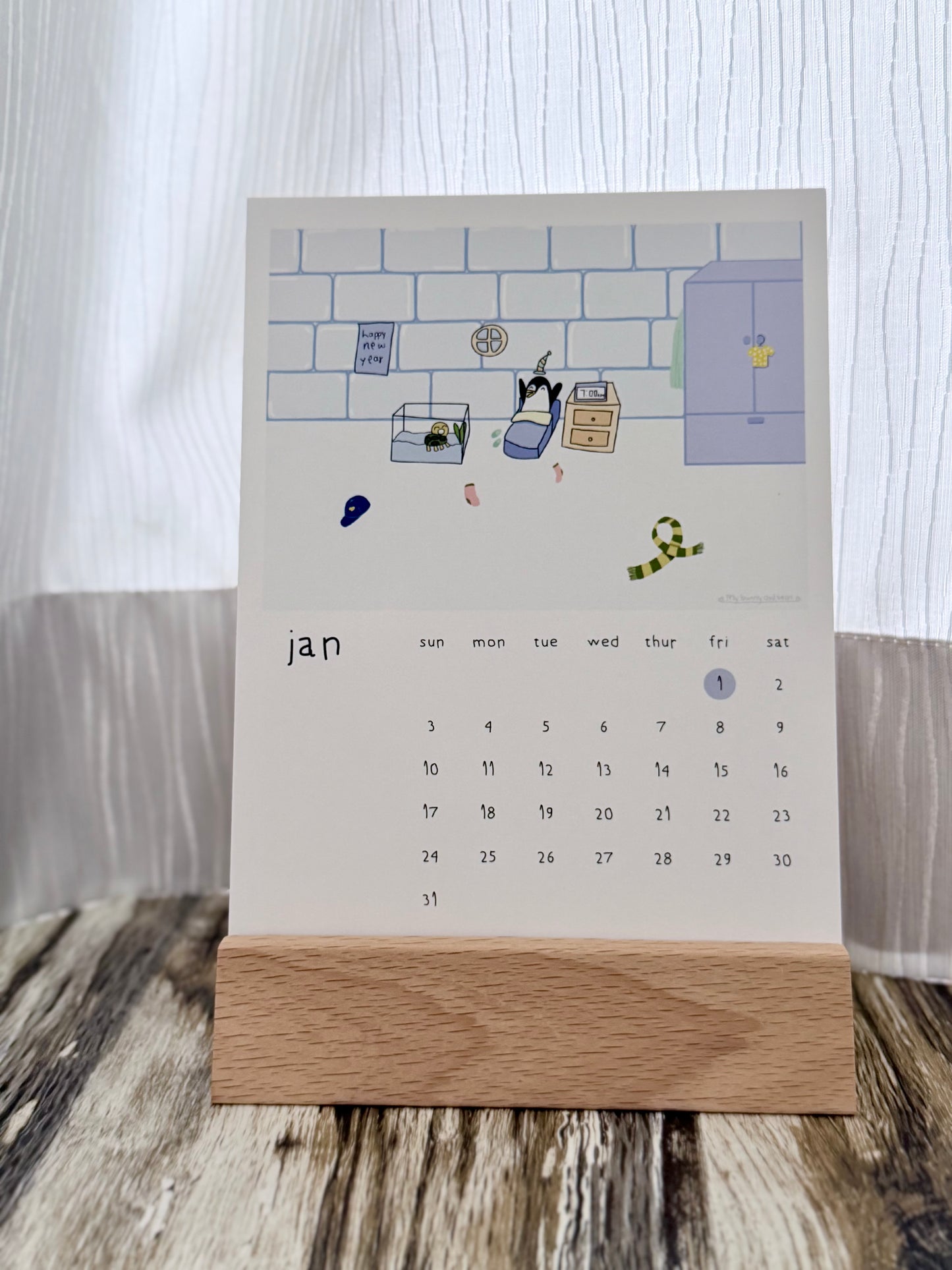 Pre-Order 2027 Penguin Story Desk Calendar | Illustrated by Mommy and Daughter