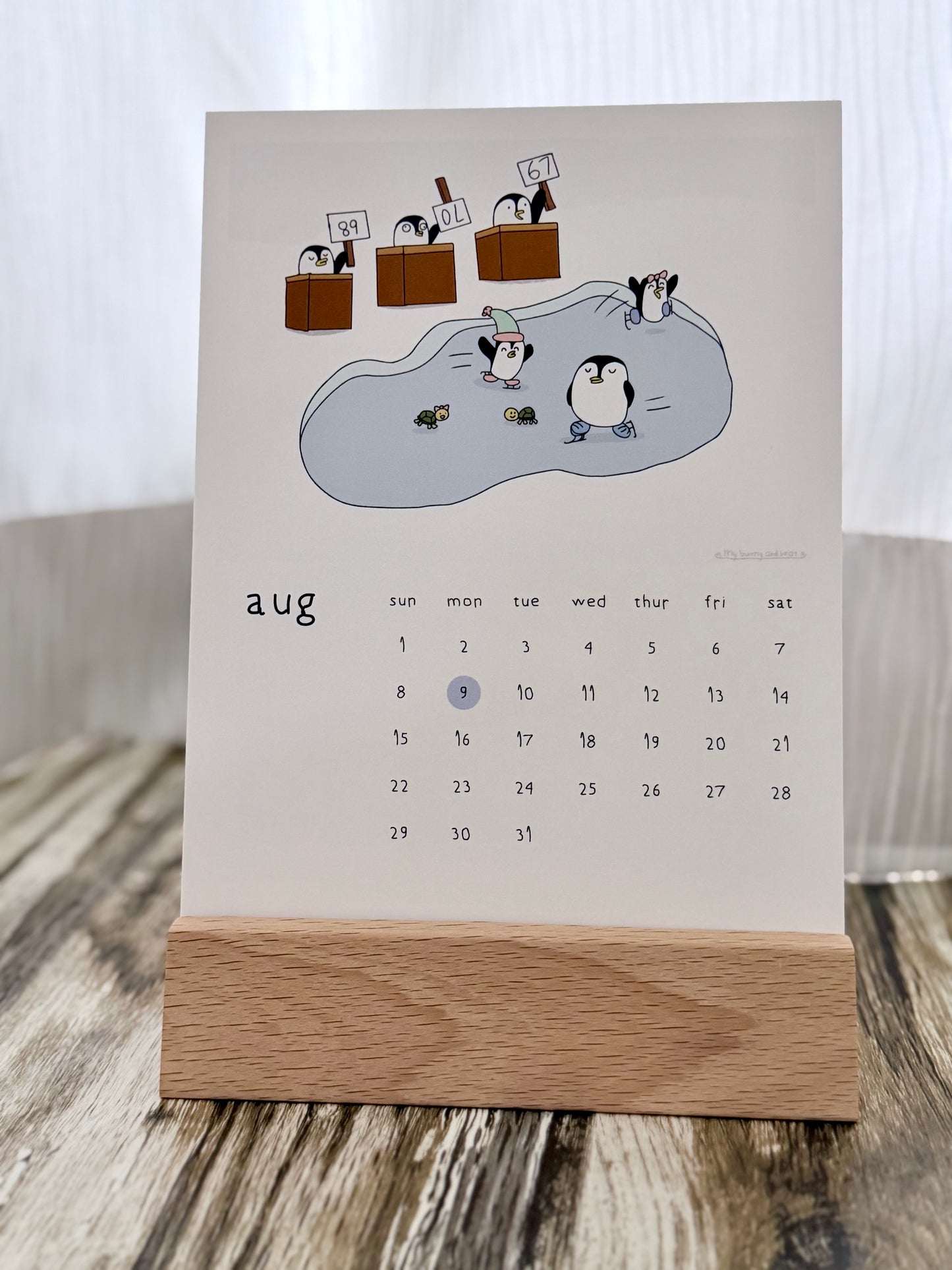 Pre-Order 2027 Penguin Story Desk Calendar | Illustrated by Mommy and Daughter