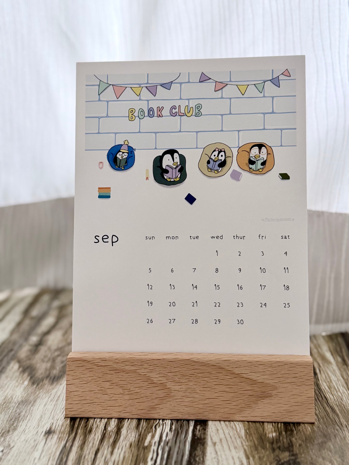 Pre-Order 2027 Penguin Story Desk Calendar | Illustrated by Mommy and Daughter