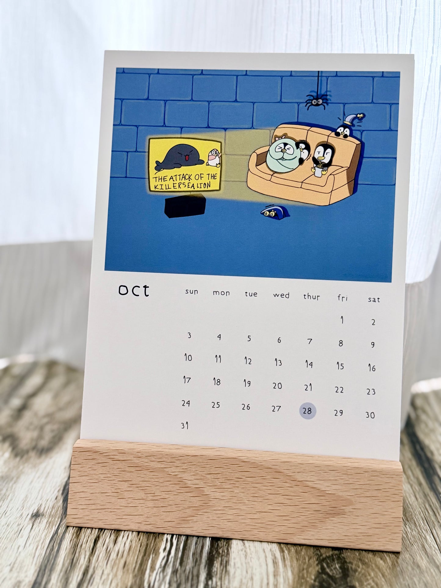 Pre-Order 2027 Penguin Story Desk Calendar | Illustrated by Mommy and Daughter