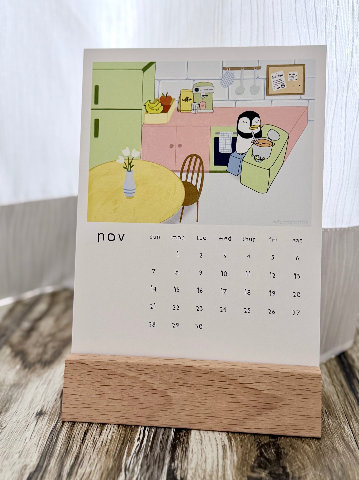 Pre-Order 2027 Penguin Story Desk Calendar | Illustrated by Mommy and Daughter