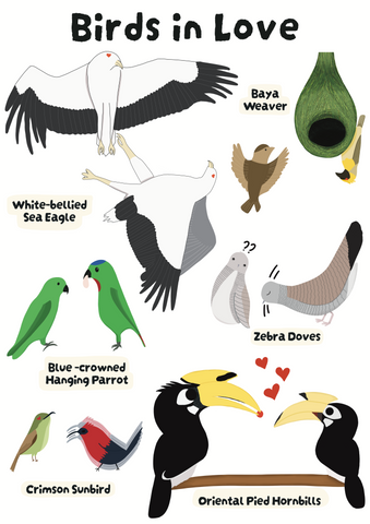 Birds in Love (Customisable with your Spirit Love Bird)